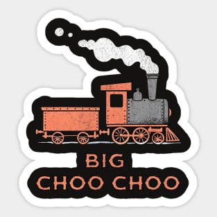 Big Choo Choo – Retro Steam Train Cartoon Design Sticker